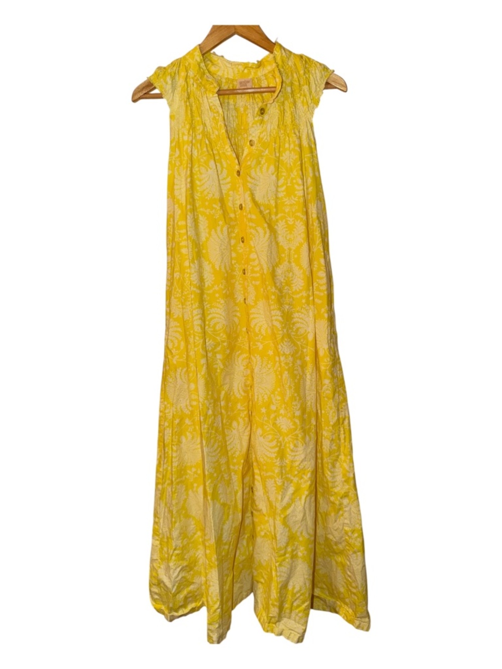 Sunshine Tienda Long Cotton Dress M Floral Stars